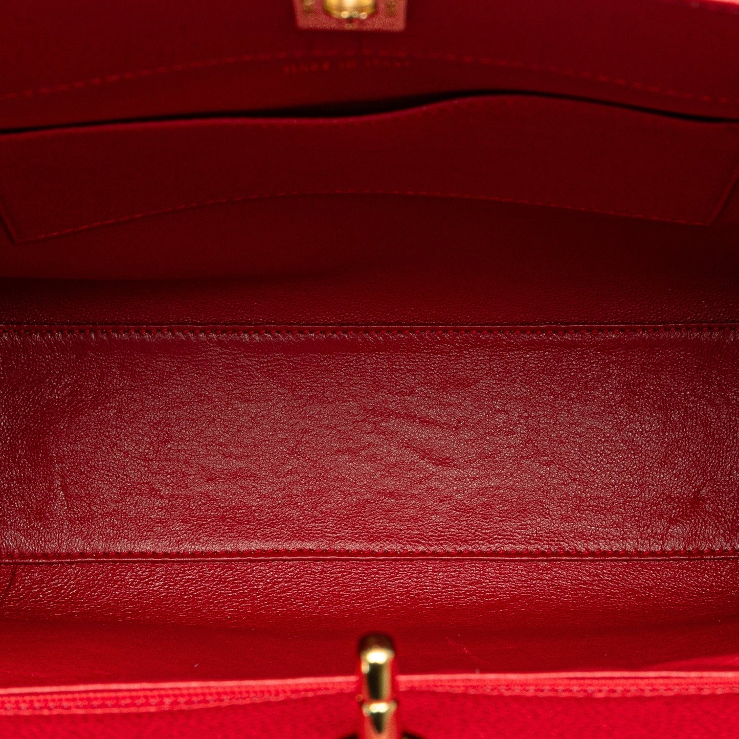 Red Chanel CC Caviar Turn Lock Chain Tote