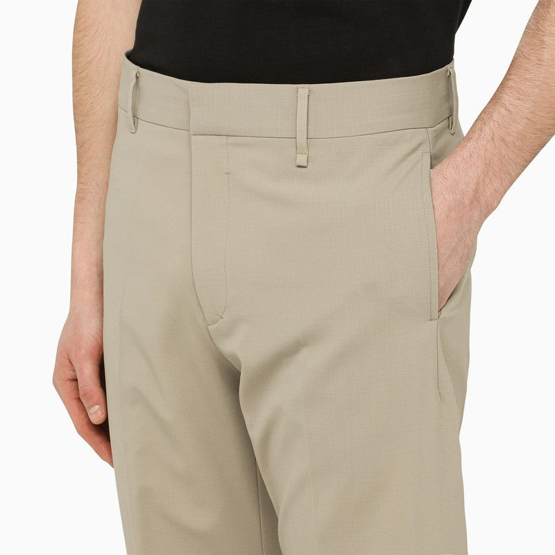 Givenchy Stone Tailored Trousers With Wear Men