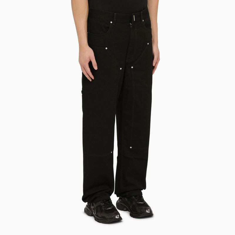 Givenchy Black Cotton Carpenter Jeans Men