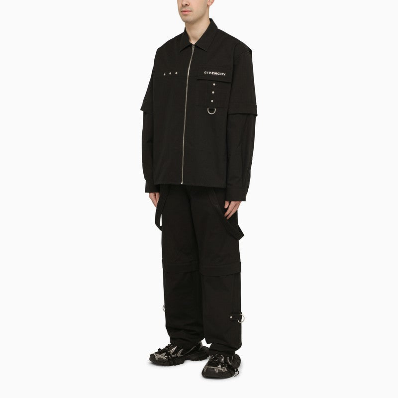 Givenchy Black Shirt With Removable Sleeves Men