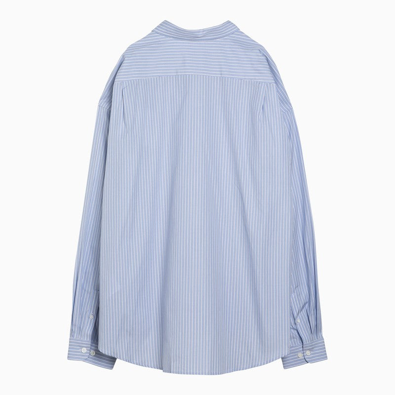 Givenchy Blue Striped Cotton Button-Down Shirt Men