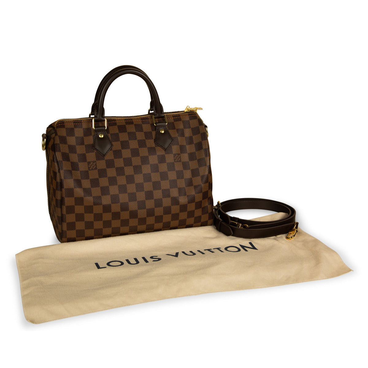 Speedy Bandoulière 30 - Damier Ebene