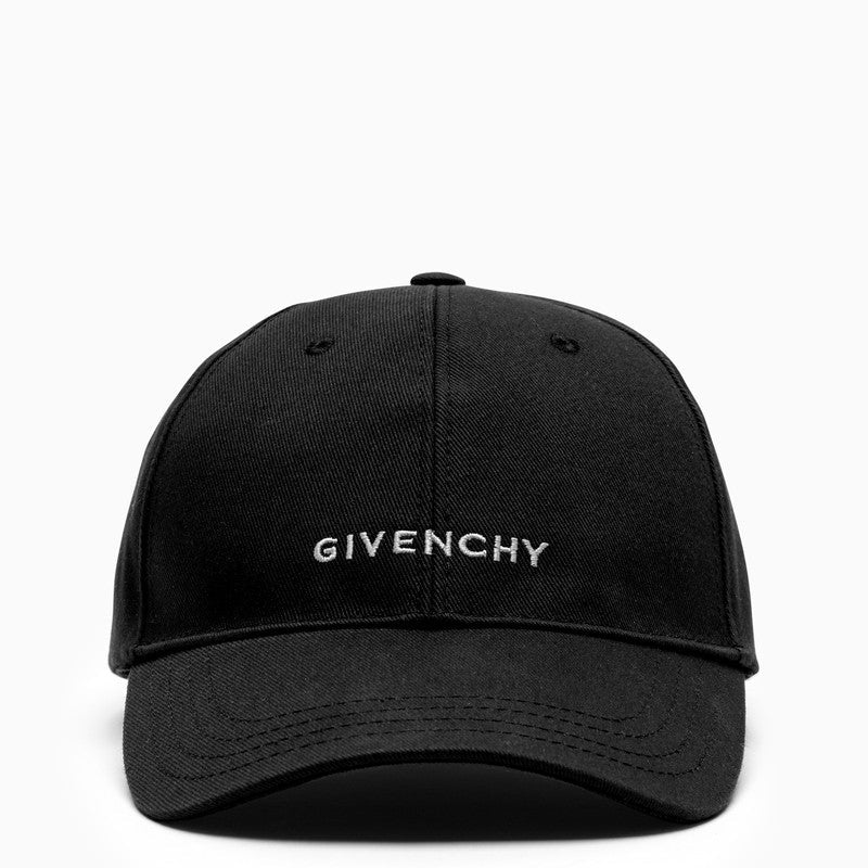 Givenchy Black Logo-Embroidery Baseball Cap Men