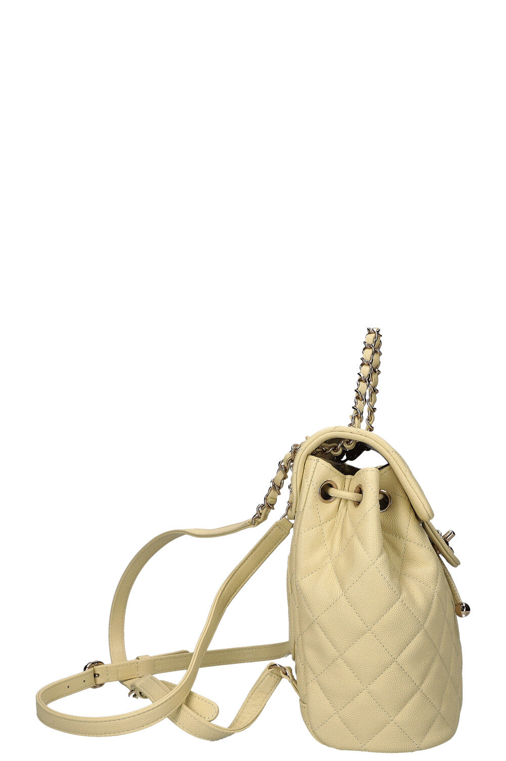 CHANEL Quilted Urban Backpack Pale Yellow