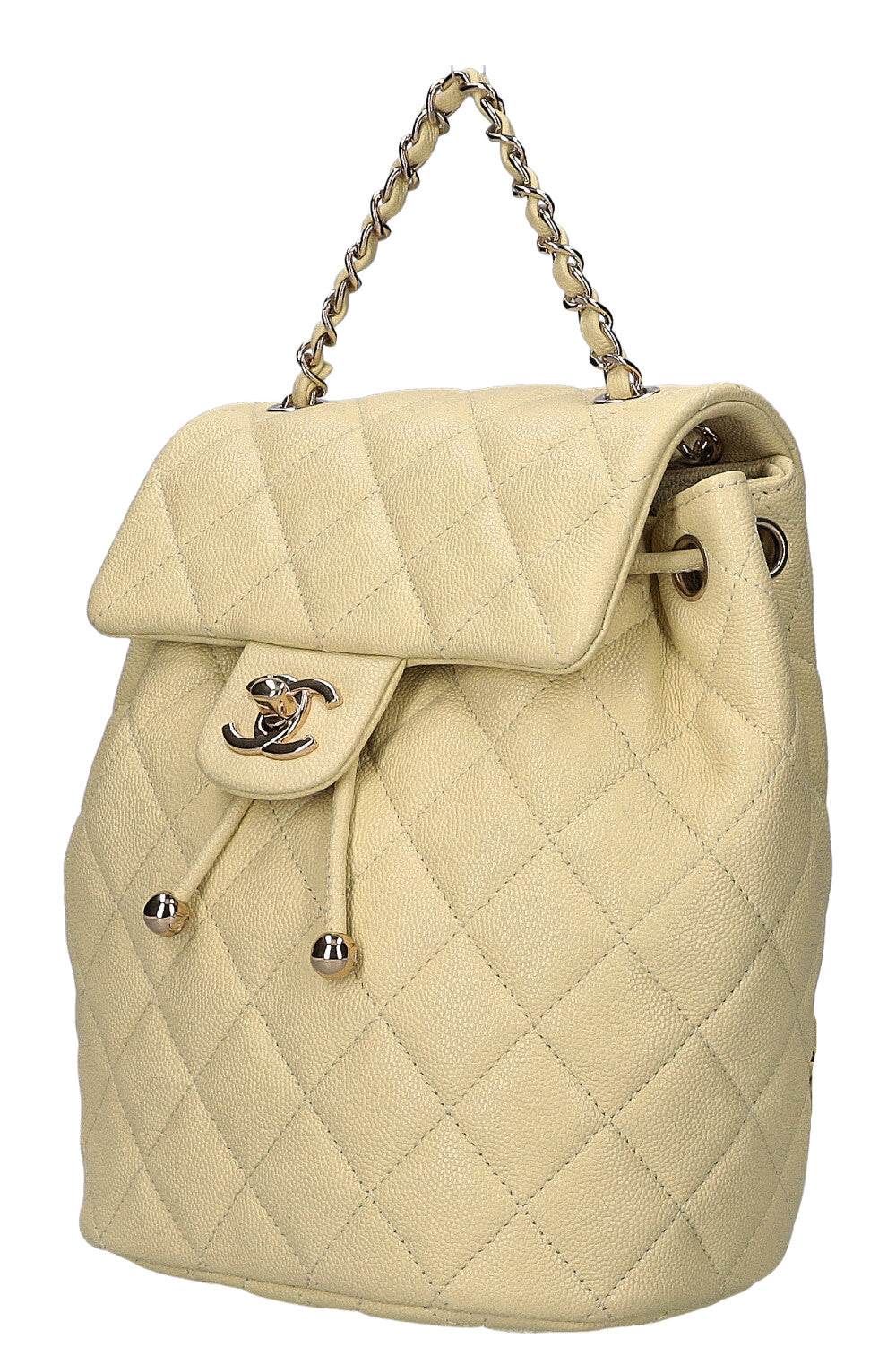 CHANEL Quilted Urban Backpack Pale Yellow