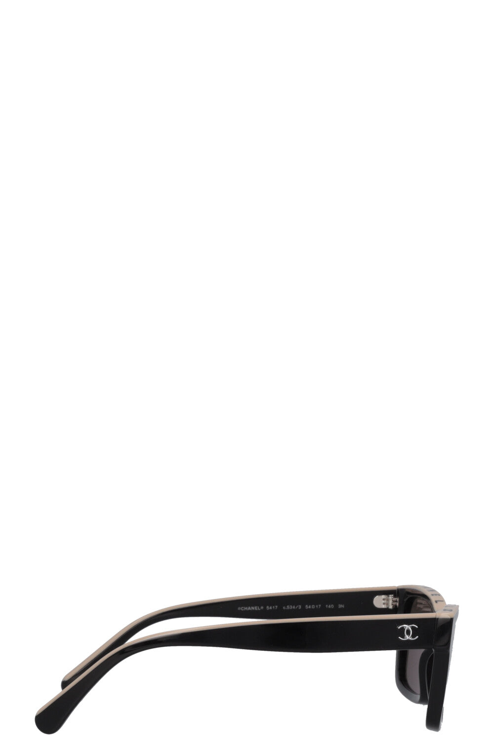 CHANEL Logo Sunglasses 5417 Black Ivory