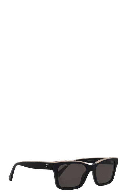 CHANEL Logo Sunglasses 5417 Black Ivory