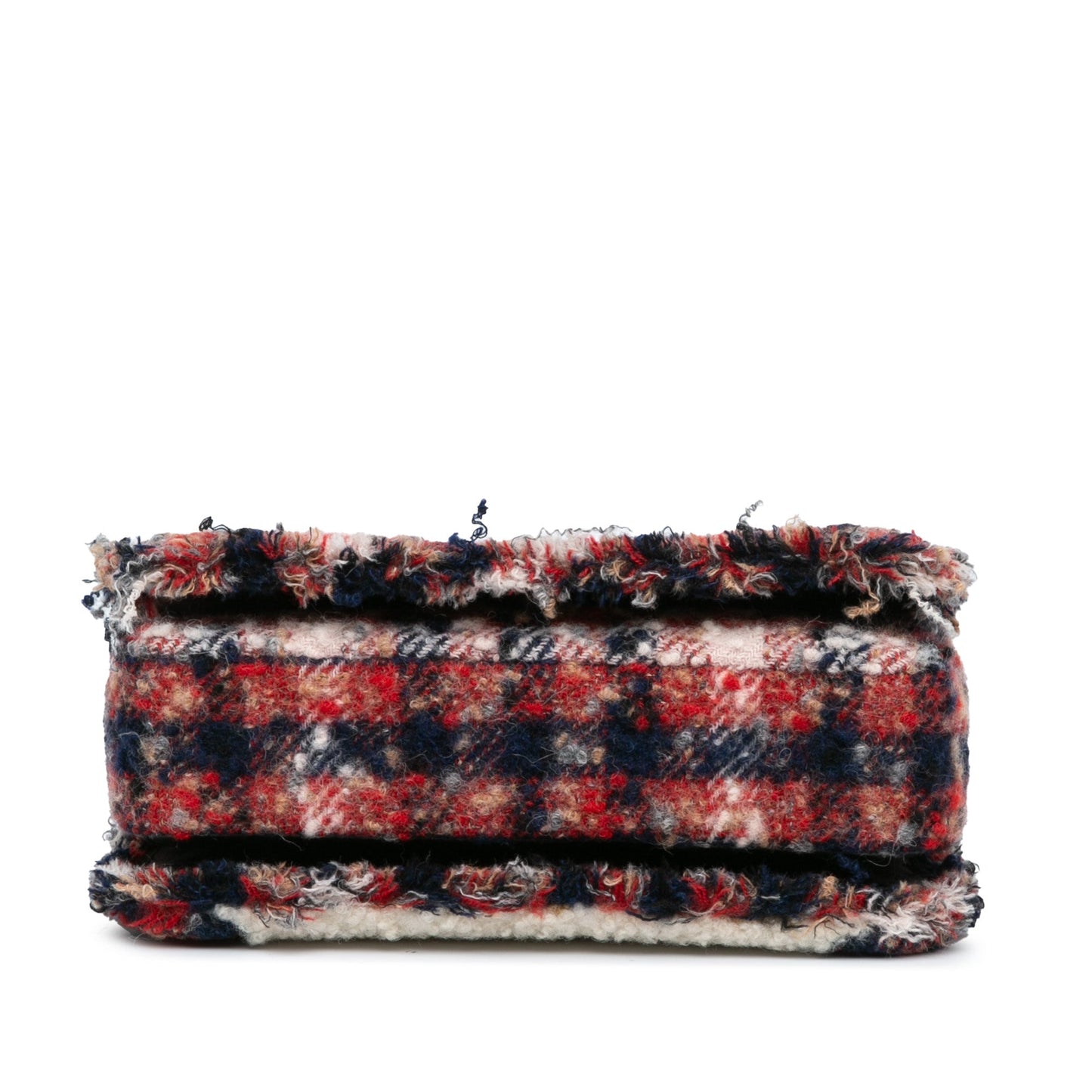 Multicolor Chanel CC Tweed and Shearling Single Flap Crossbody Bag
