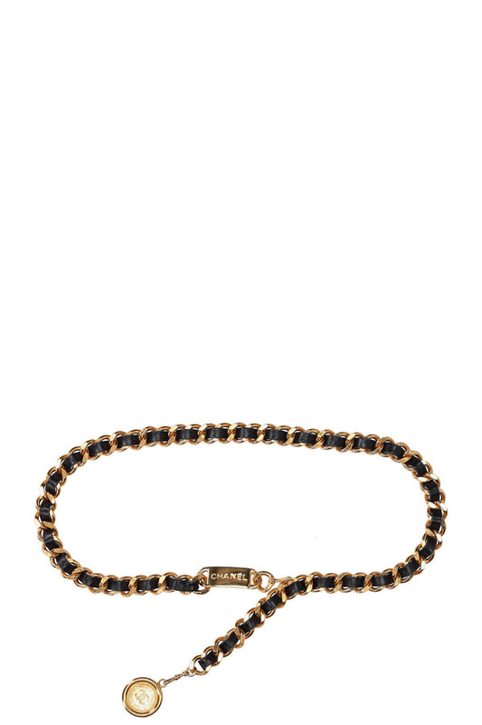 CHANEL Chain Belt Navy