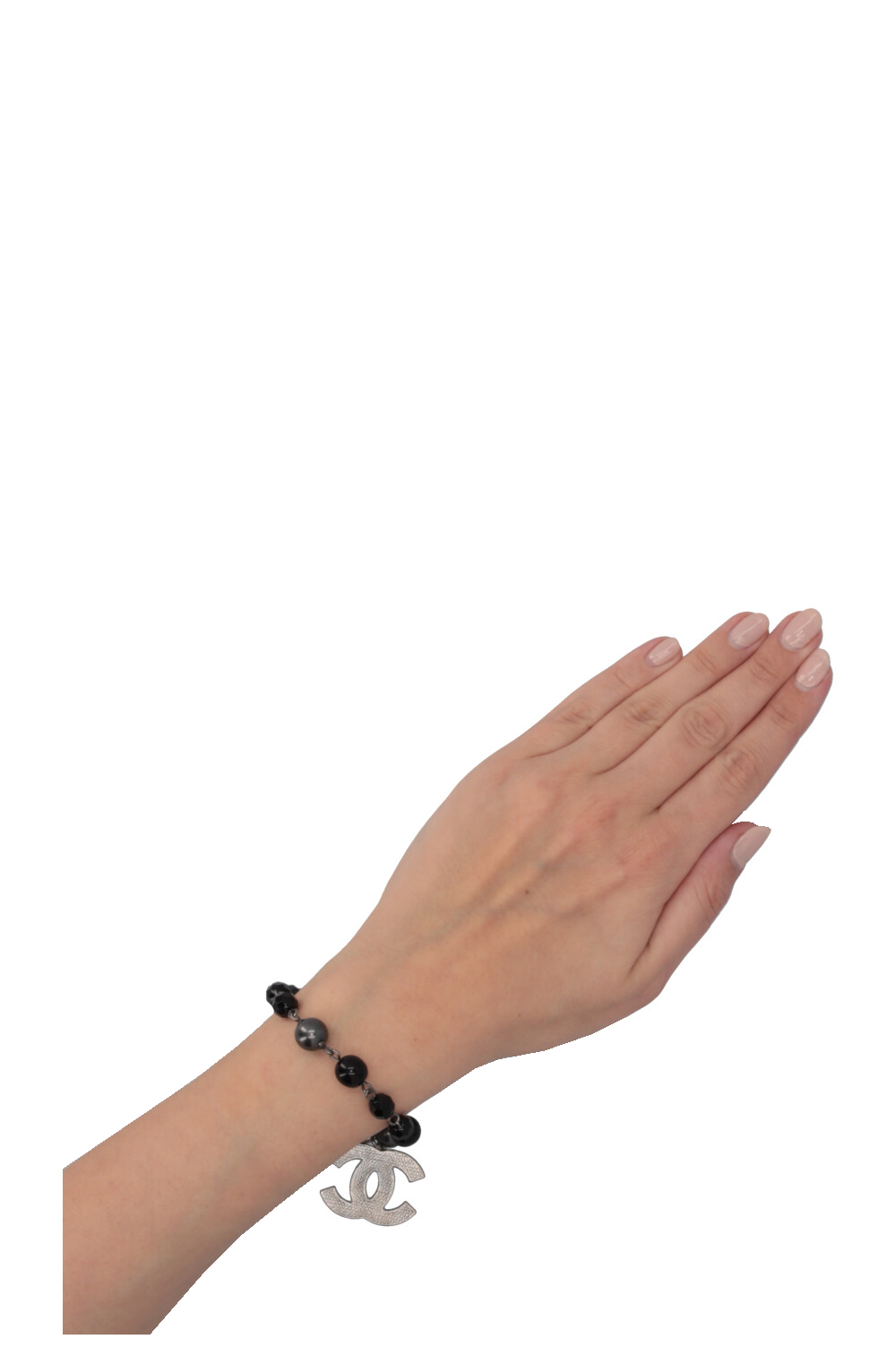 CHANEL 2012 CC Black Pearl Bracelet