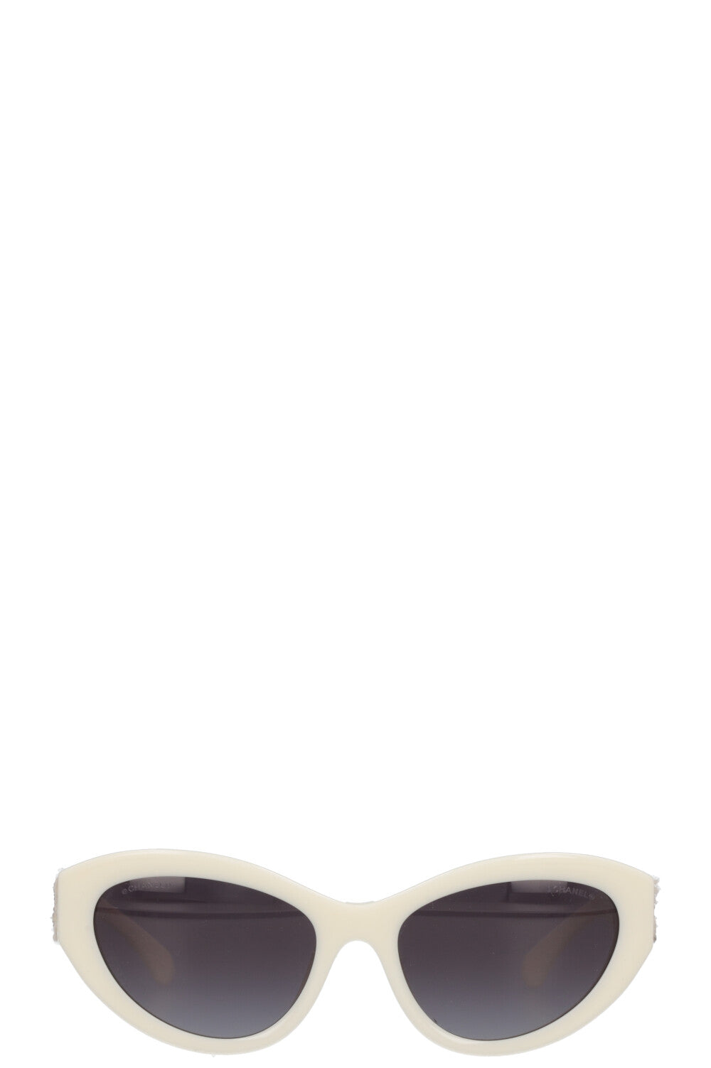 CHANEL CH5513 Tweed Sunglasses Ivory