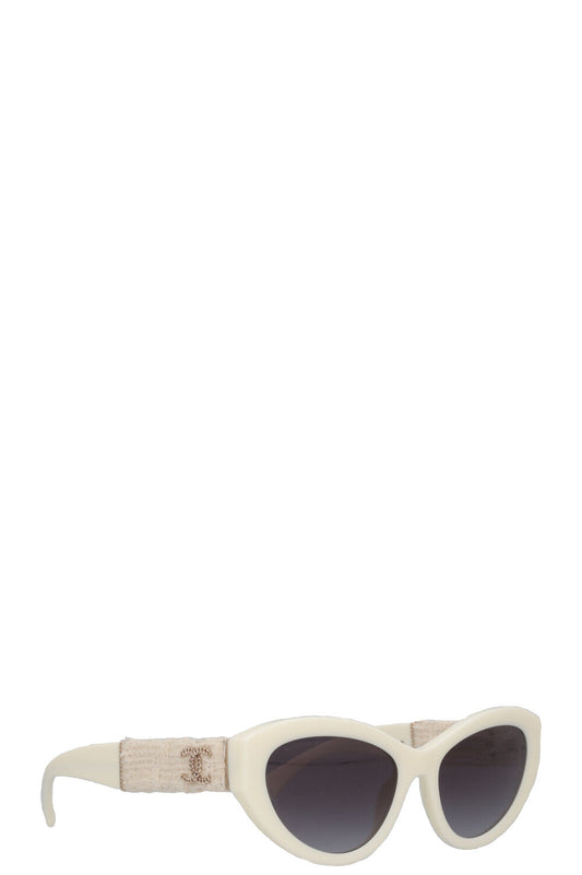 CHANEL CH5513 Tweed Sunglasses Ivory