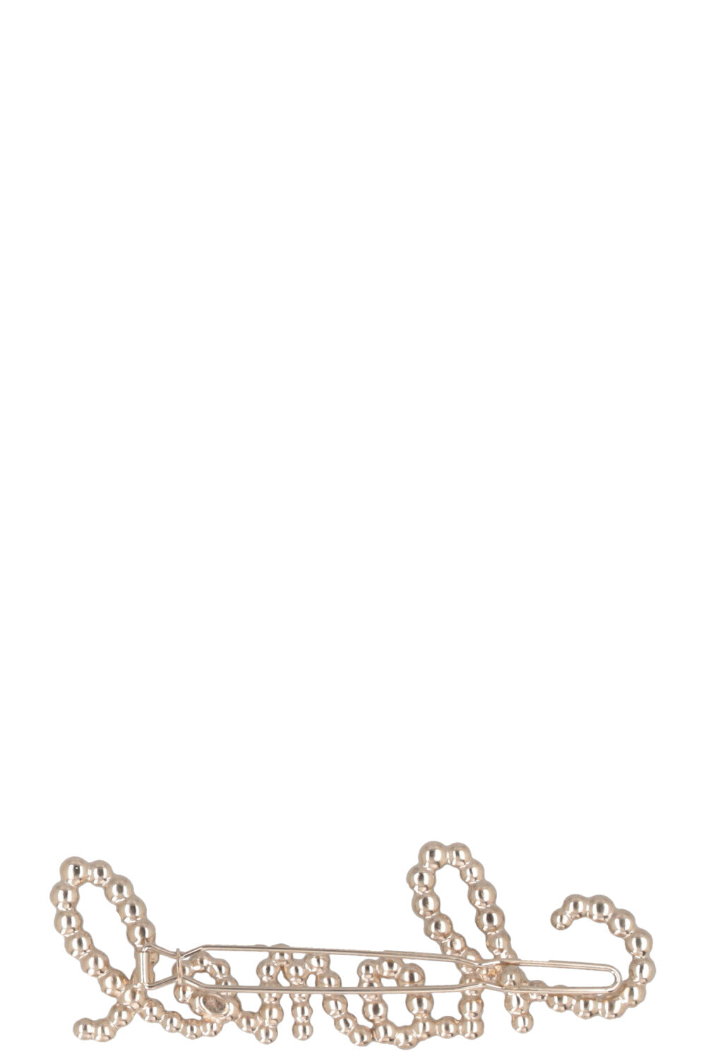 CHANEL 2019 Logo Hair Clip Pearls Crystals
