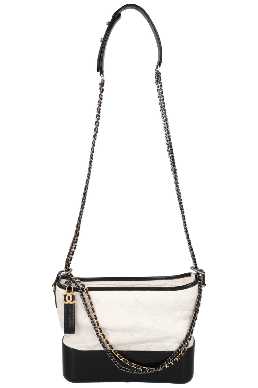 CHANEL Gabrielle Bag Medium Black White
