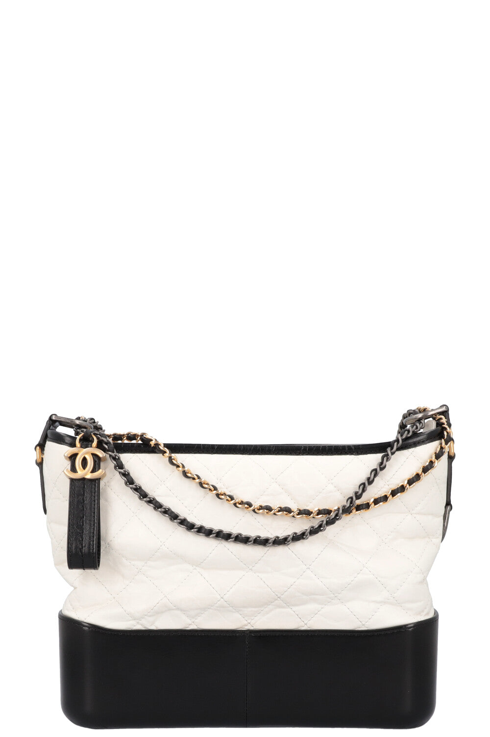 CHANEL Gabrielle Bag Medium Black White