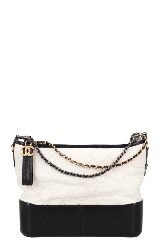 CHANEL Gabrielle Bag Medium Black White