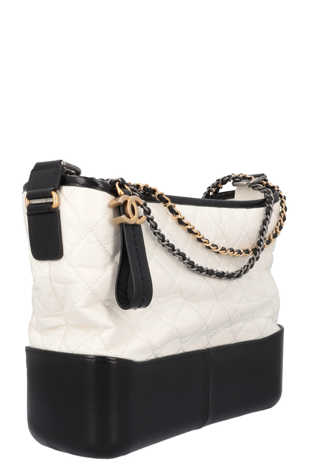 CHANEL Gabrielle Bag Medium Black White