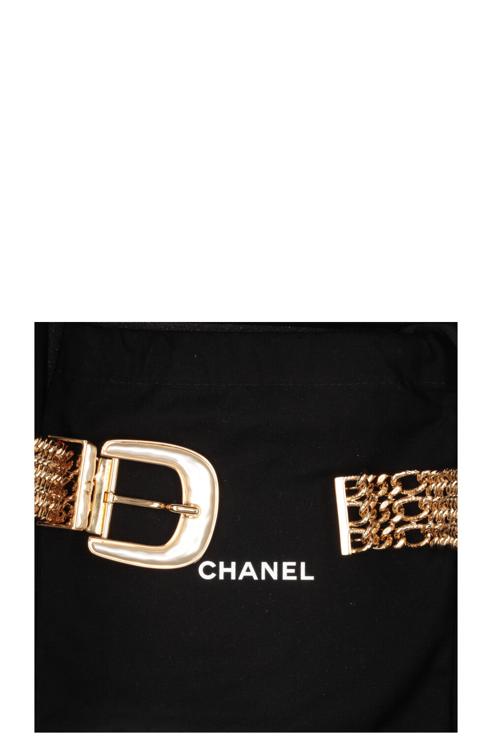 CHANEL Chain Mother of Pearl Belt Gold
