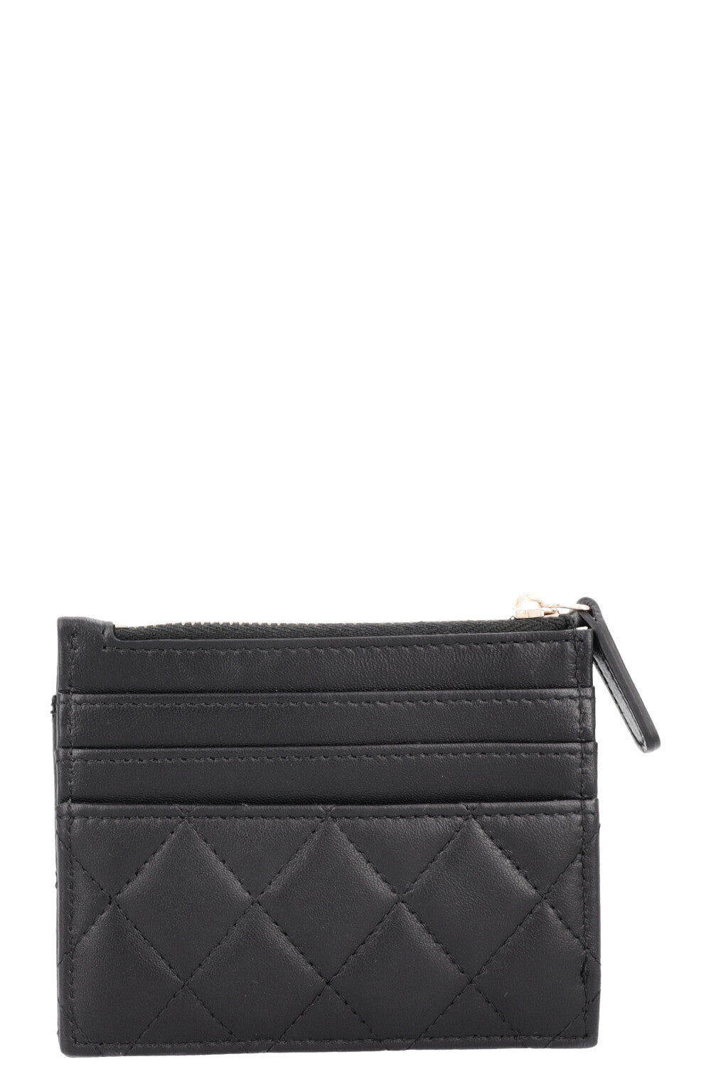 CHANEL CC Pearls Card Holder Black