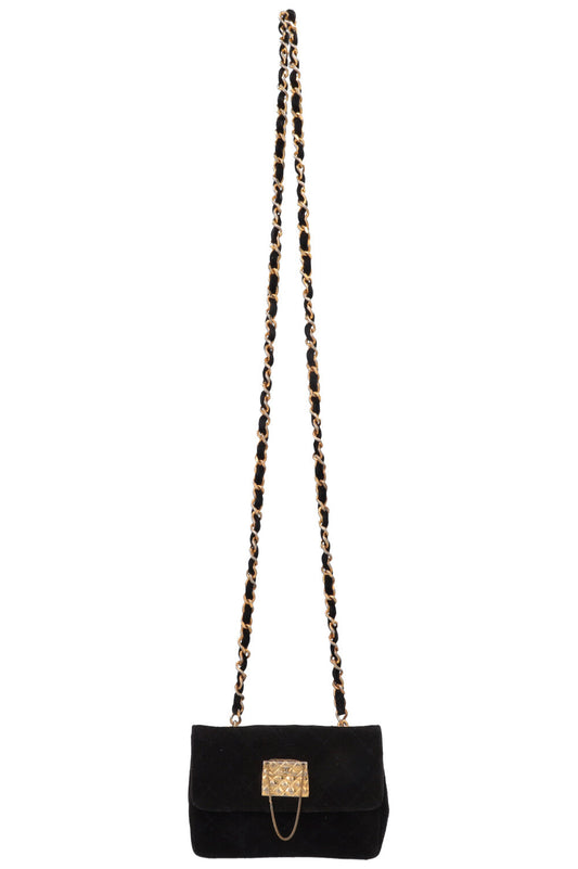 CHANEL Vintage Petit Crossbody Flap Bag Black