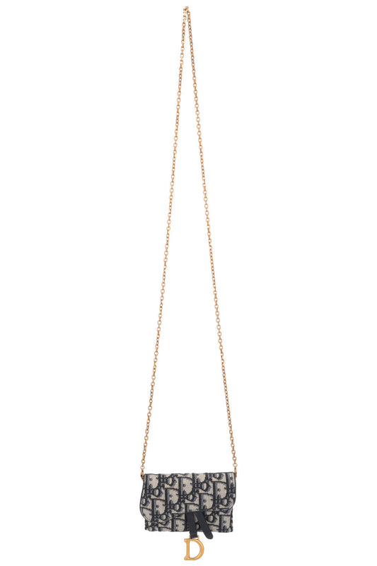 CHRISTIAN DIOR Nano Saddle Crossbody Belt Pochette Oblique