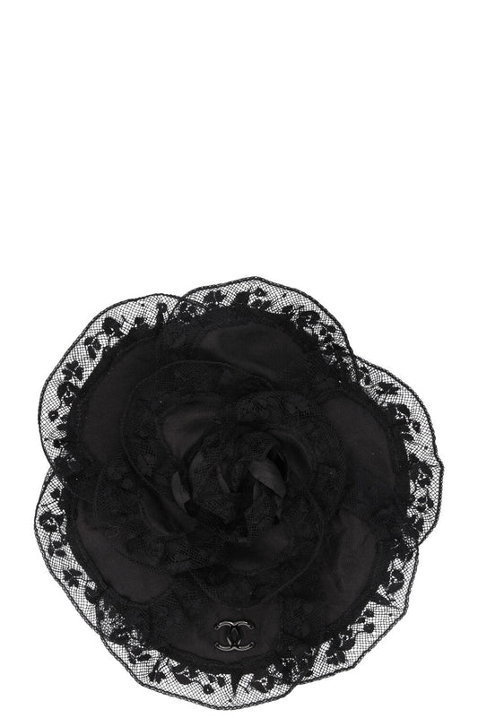 CHANEL Camelia Brooch and Belt Silk