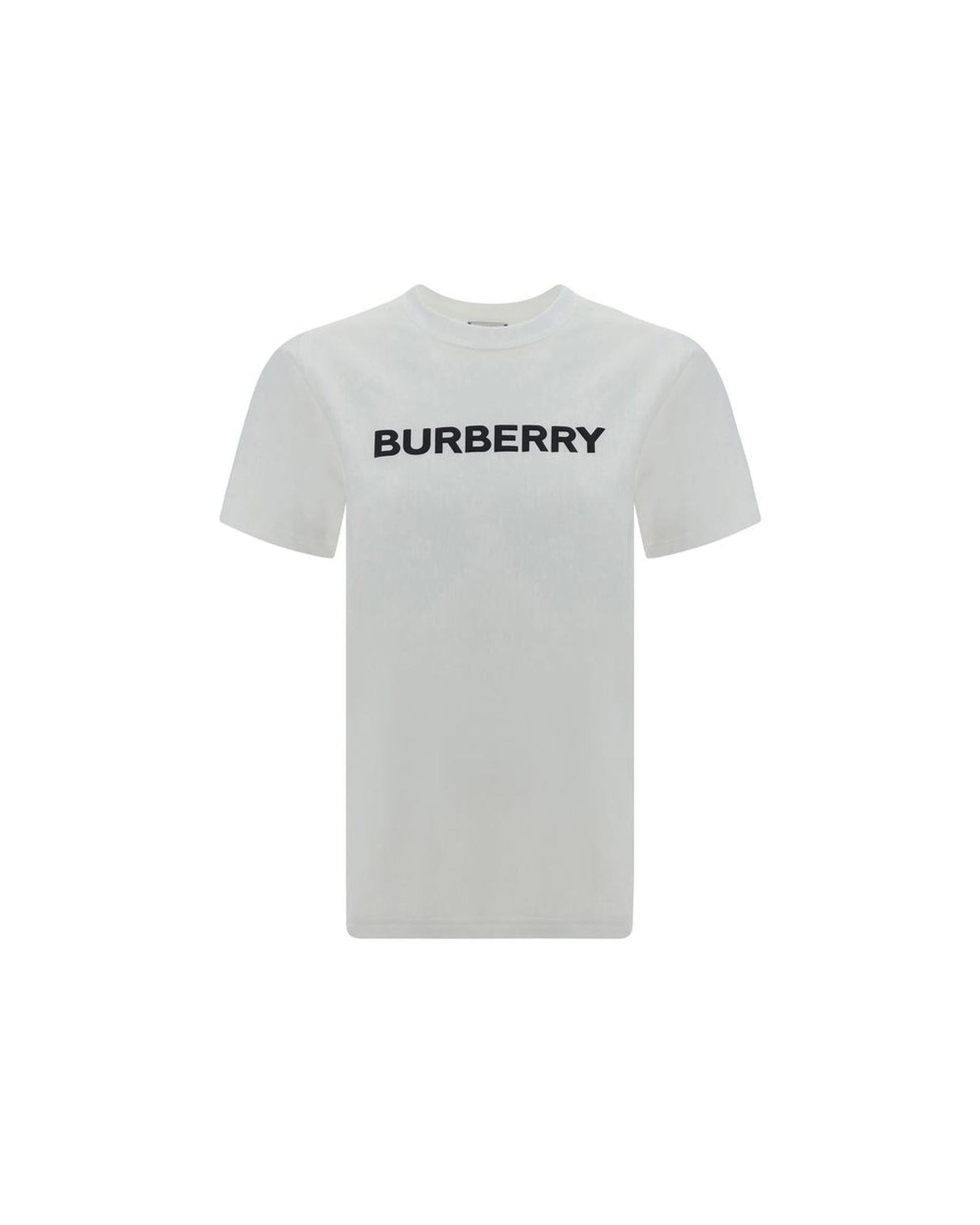 Burberry Logo TShirt Short Sleeves Women White Tops 4 White