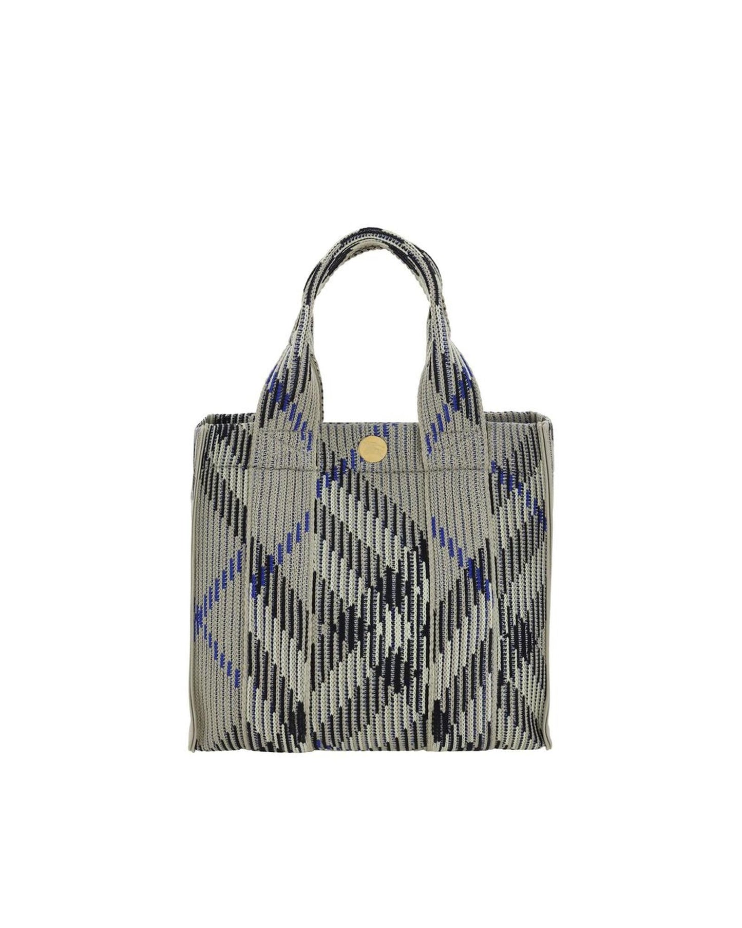 Burberry Knitted Lola Bag Small Size Women Gray Handbags ONE SIZE Gray