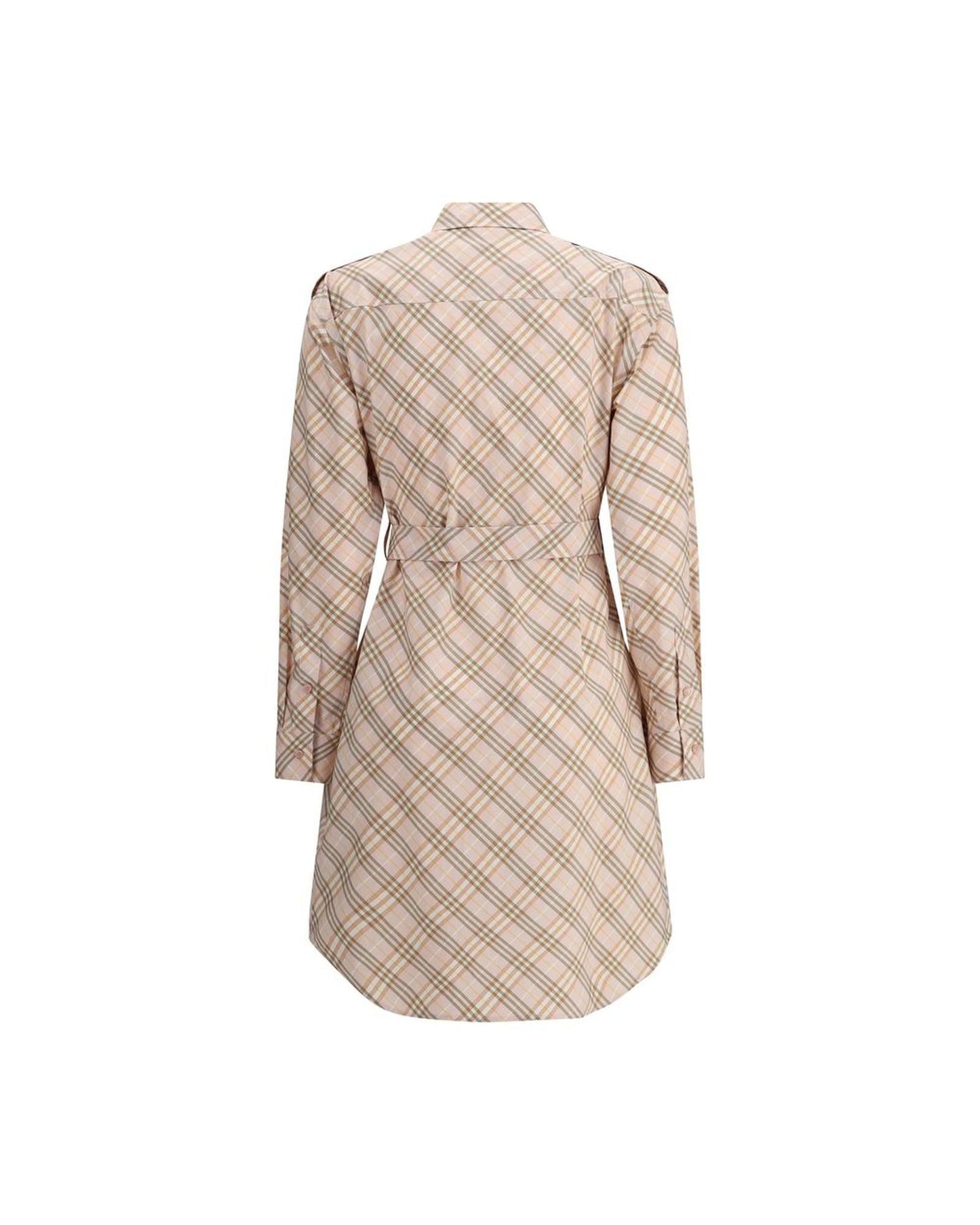 Burberry Shirt Dress Plaid Mini Women Multicolor Dresses