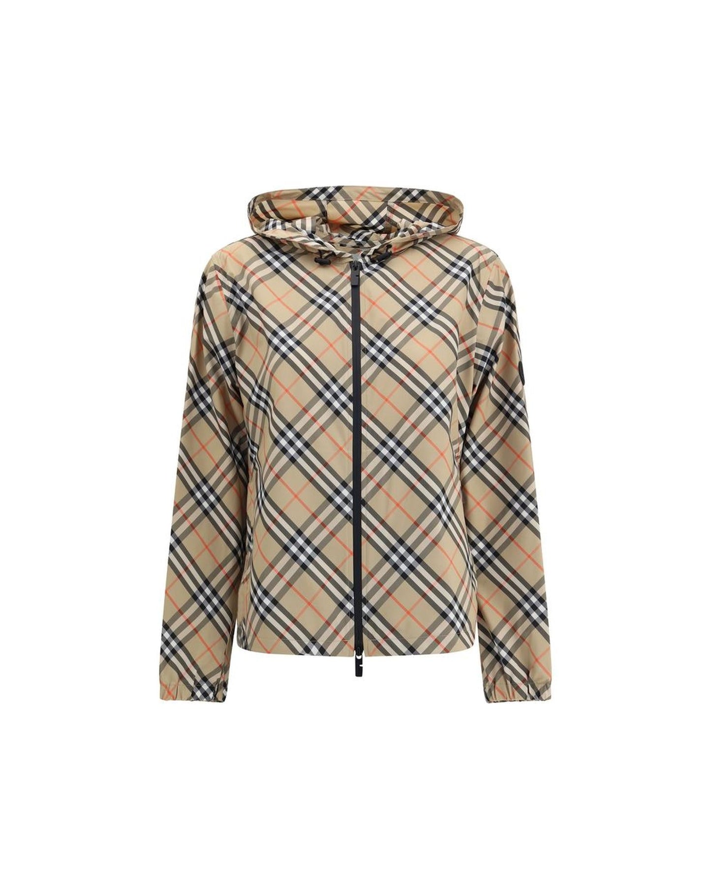 Burberry Plaid Pattern Outerwear Jacket Women Beige Jackets & Coats Beige