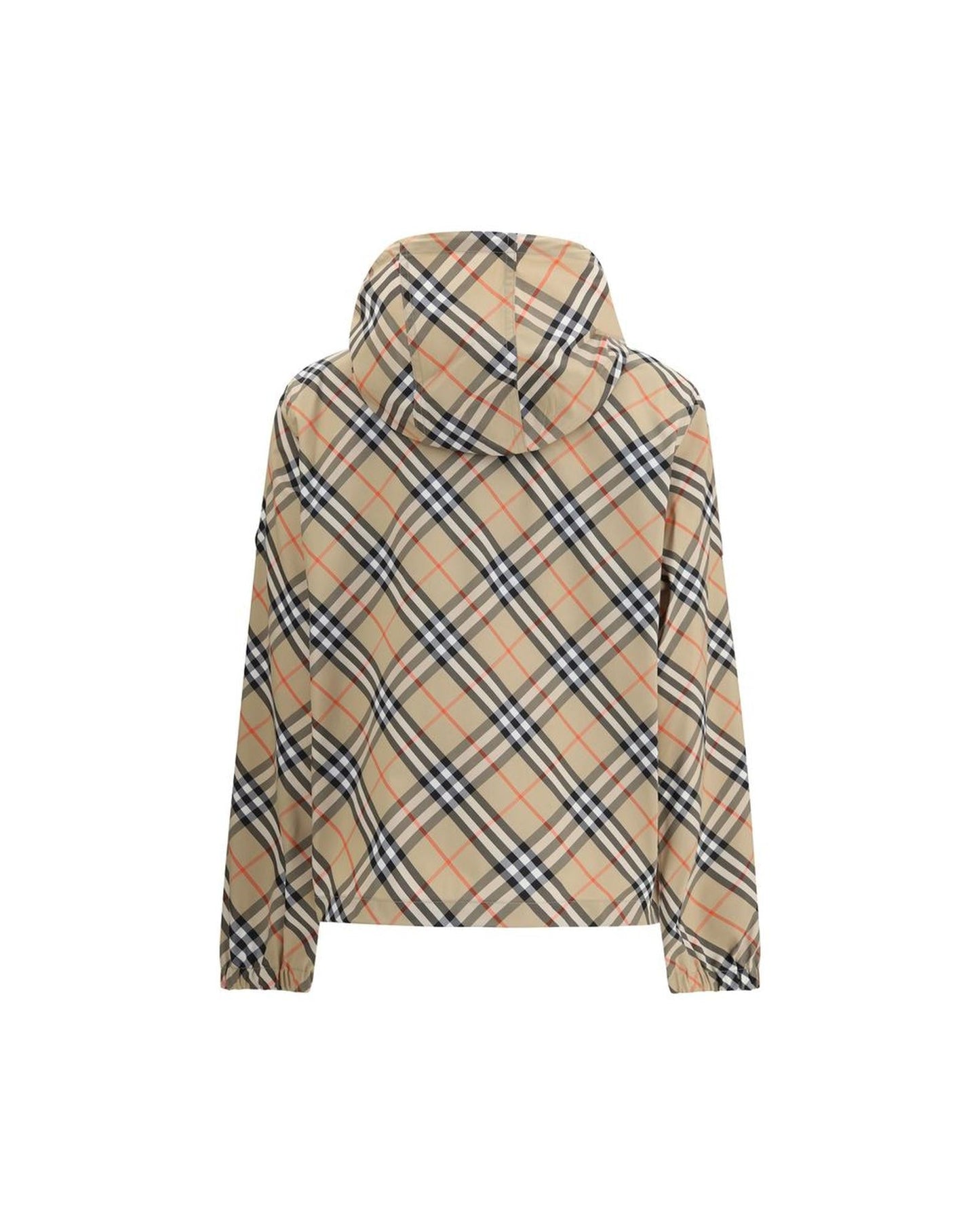 Burberry Plaid Pattern Outerwear Jacket Women Beige Jackets & Coats