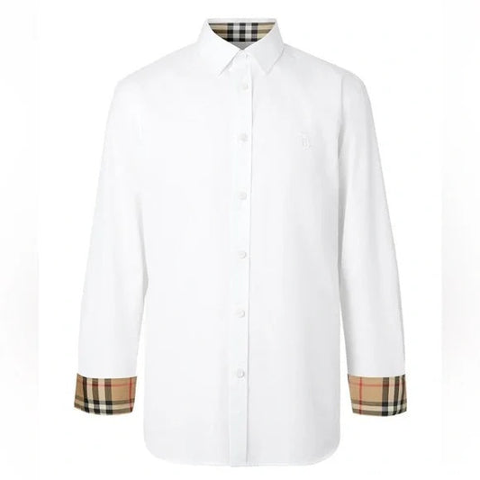 BURBERRY MEN'S SHERWOOD CHECK SLIM FIT POPLIN BUTTON UP SHIRT
