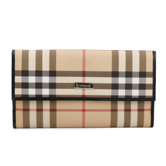 BURBERRY HOUSE CHECK CONTINENTAL WALLET KEY HOLDER
