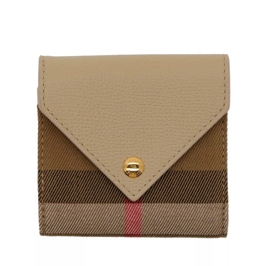 BURBERRY LILA HAYMARKET CHECK COMPACT WALLET