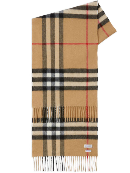 BURBERRY WIDE CHECK CASHMERE SCARF