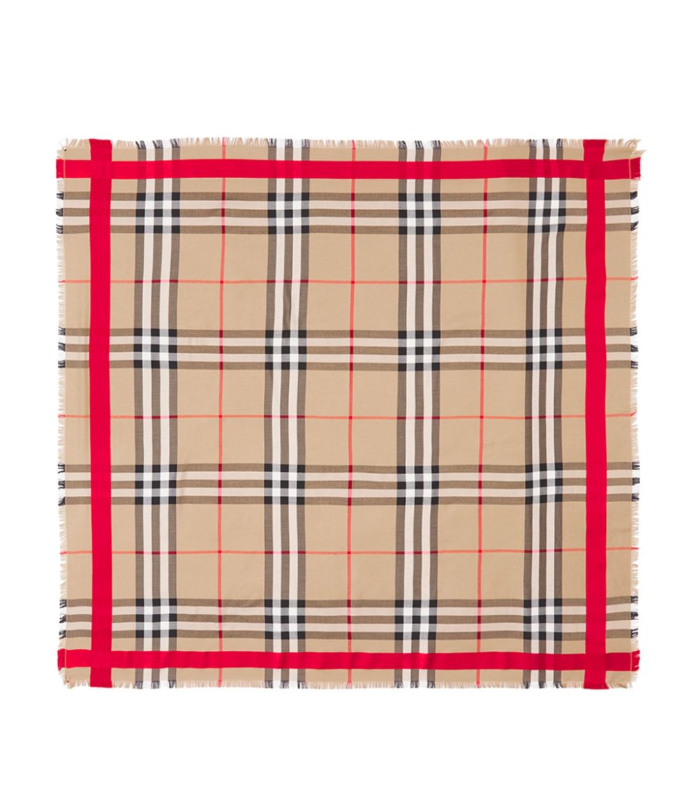 BURBERRY WOOL SILK VINTAGE CHECK SCARF