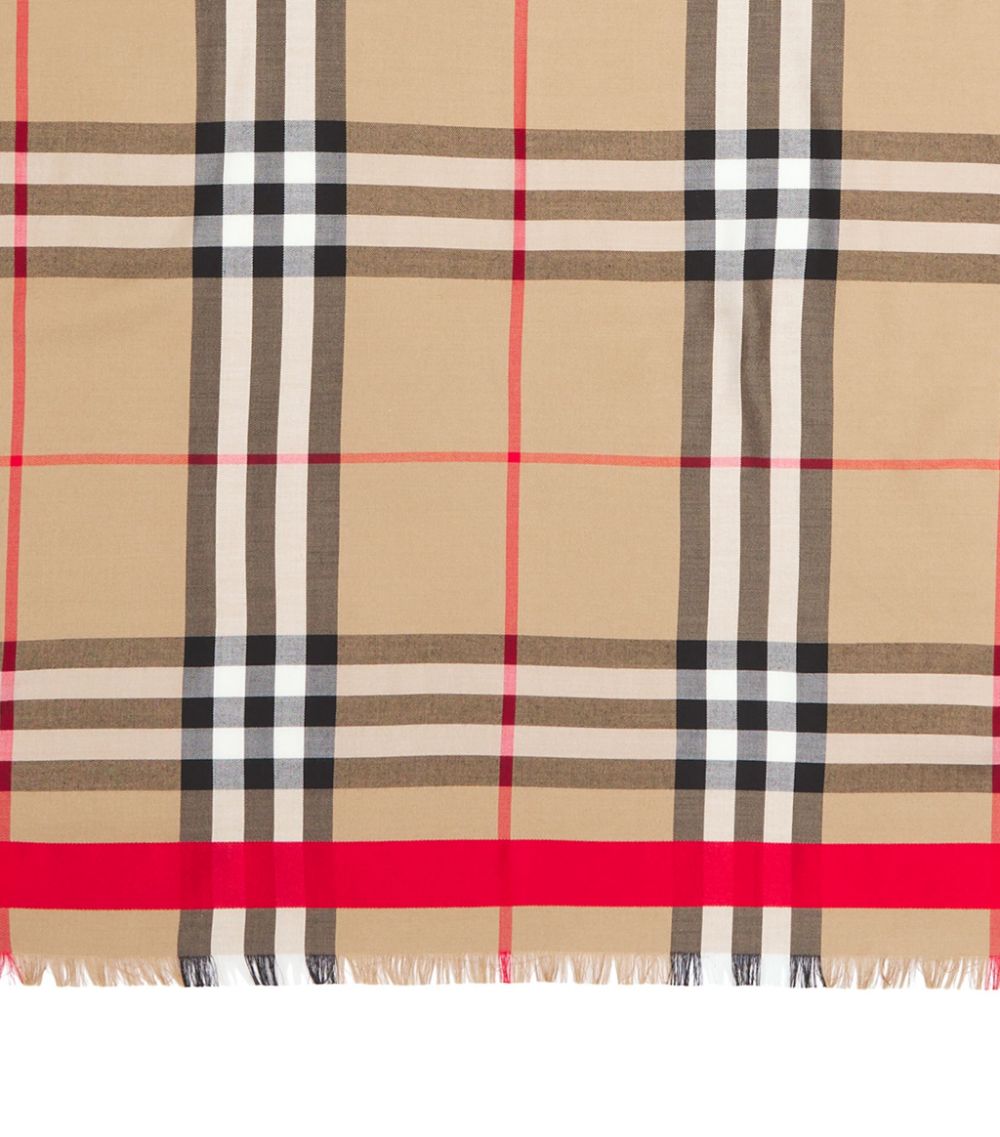 BURBERRY WOOL SILK VINTAGE CHECK SCARF