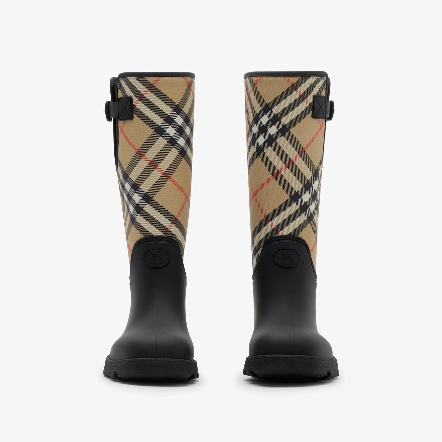 BURBERRY BLACK VINTAGE CHECK SIMEON RAIN BOOT