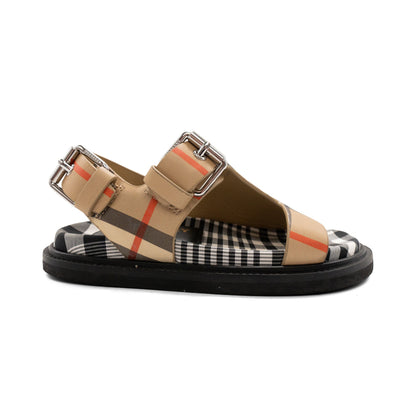 Burberry Kids 'Bertha Vintage Check Buckle Sandals' - Kid's 26