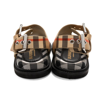 Burberry Kids 'Bertha Vintage Check Buckle Sandals' - Kid's 26
