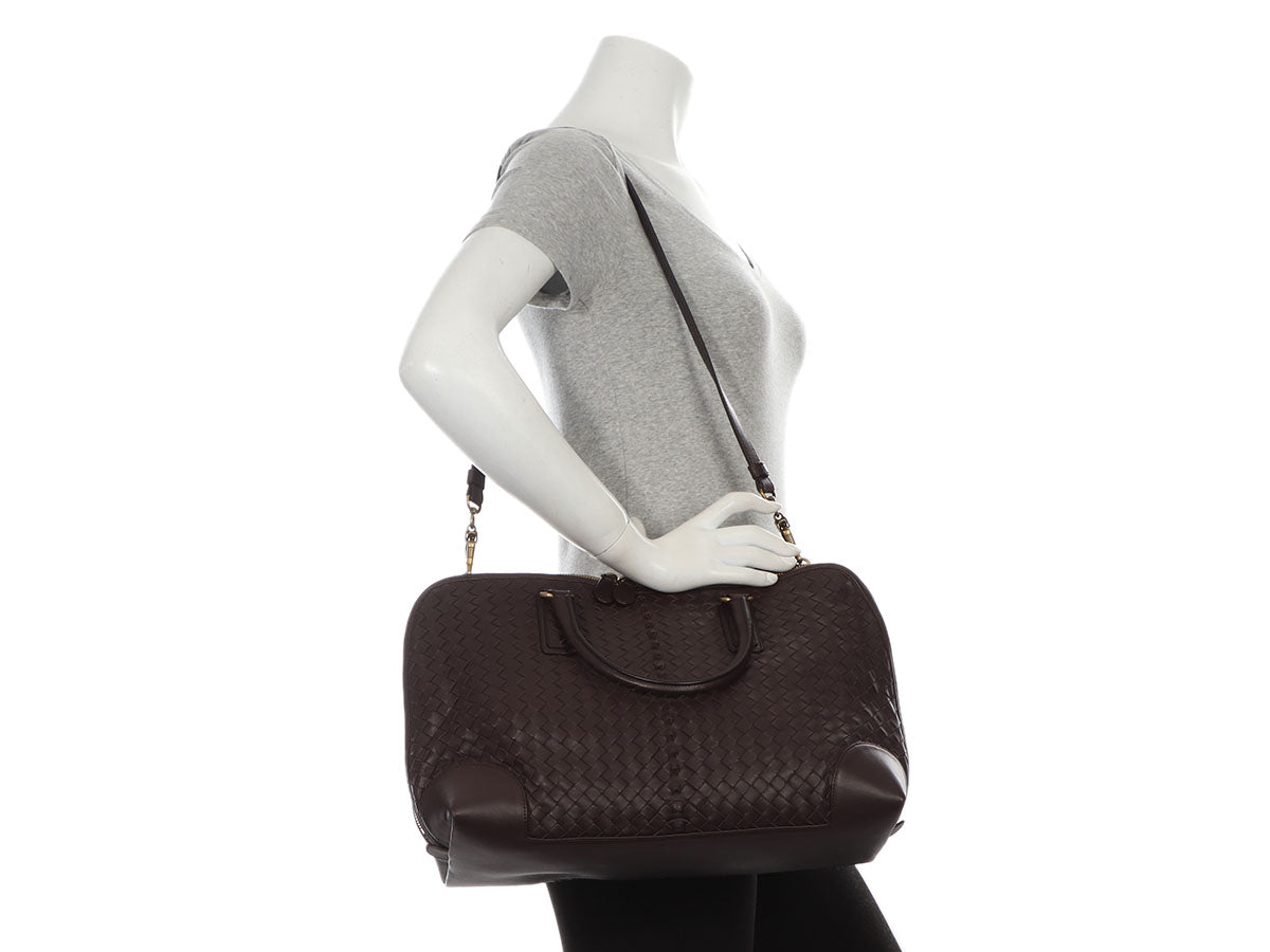 Bottega Veneta Coffee Top Handle Bag