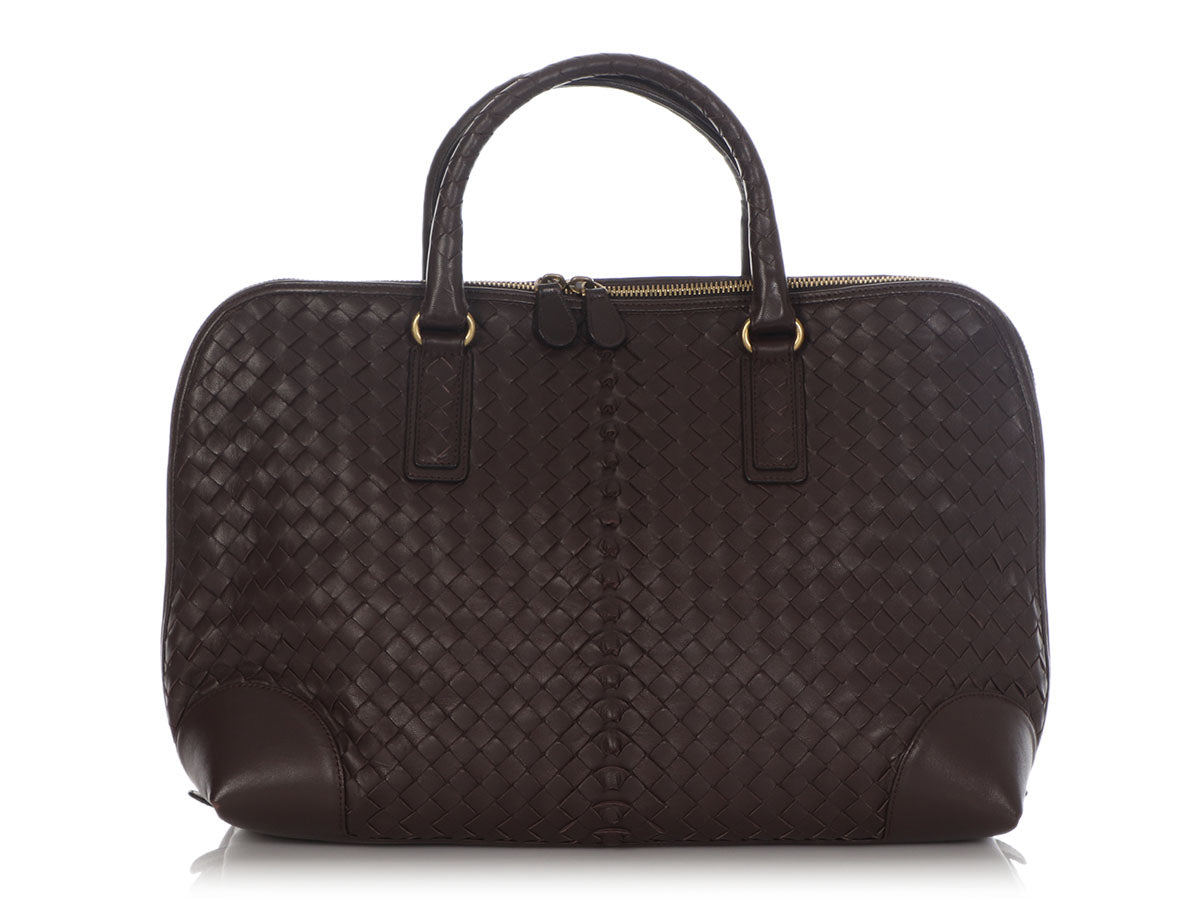 Bottega Veneta Coffee Top Handle Bag