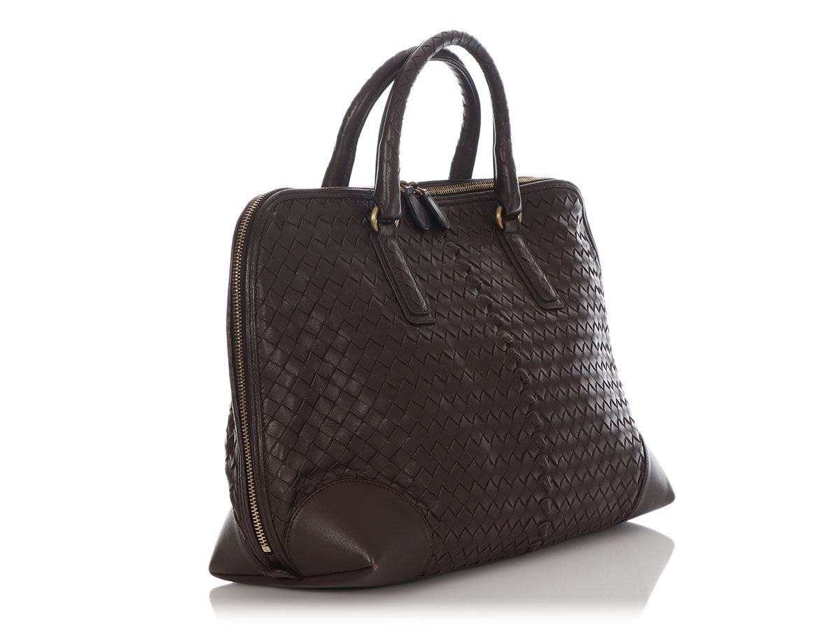 Bottega Veneta Coffee Top Handle Bag