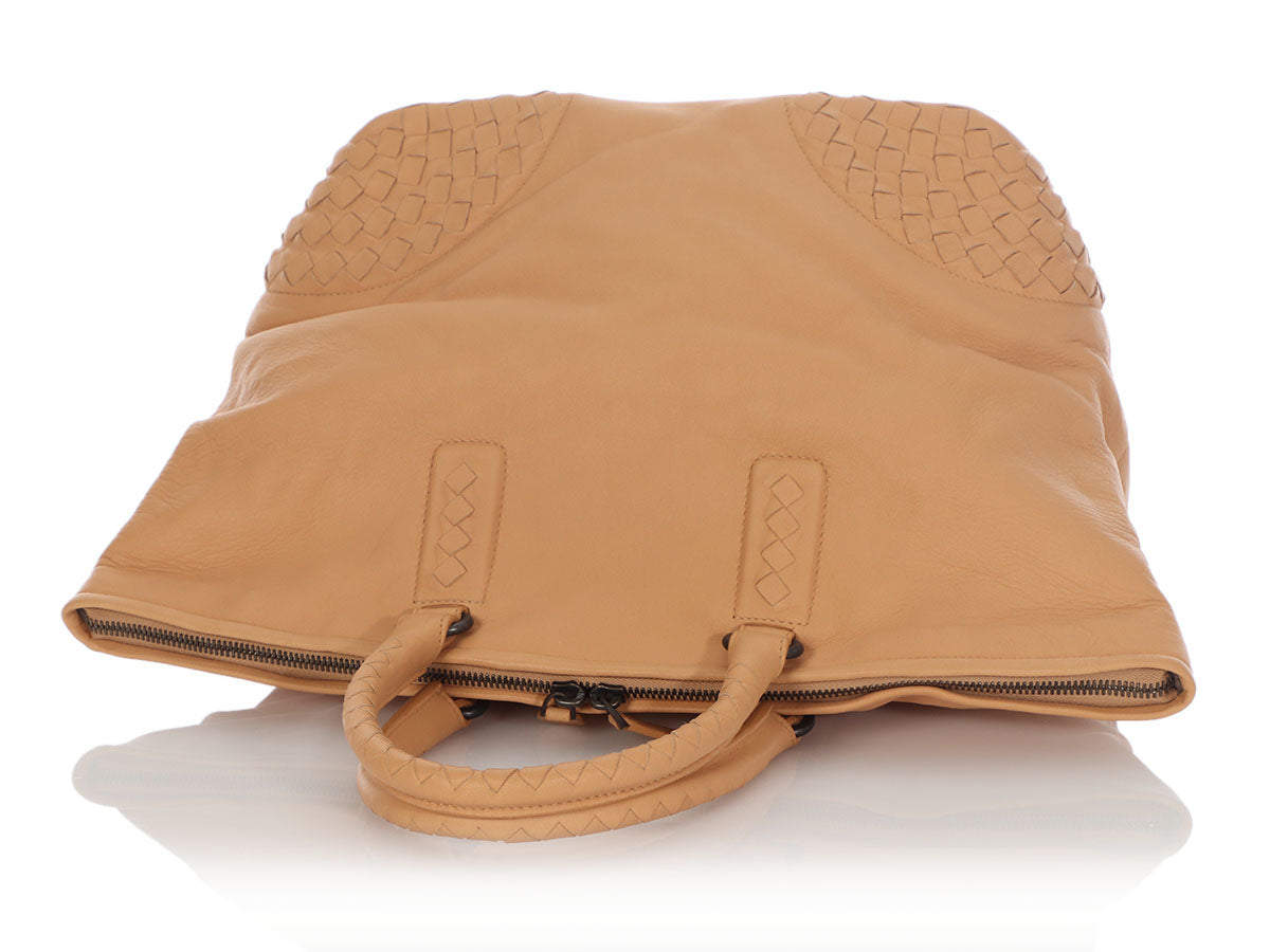 Bottega Veneta Beige Top Handle Bag