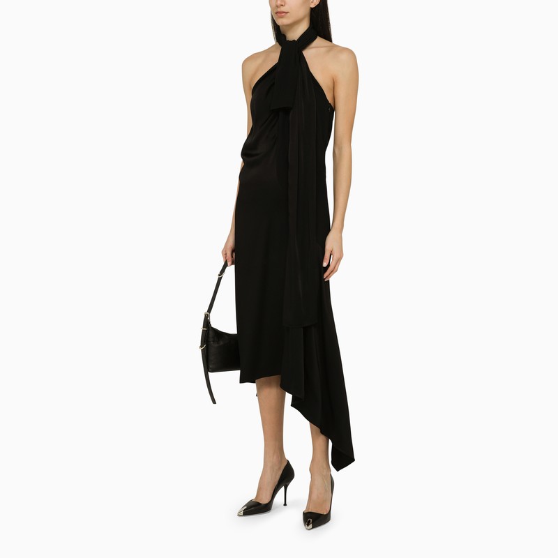 Givenchy Black Viscose Midi Dress Women