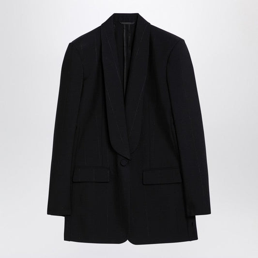 Givenchy Black Single-Breasted Jacket With Lurex Stripes Women