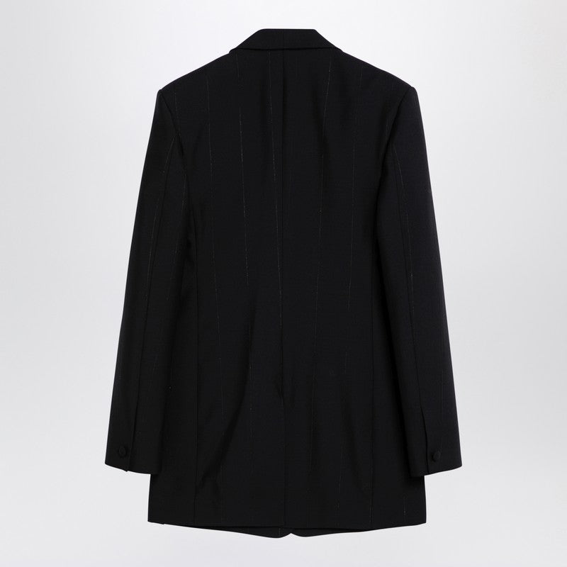 Givenchy Black Single-Breasted Jacket With Lurex Stripes Women