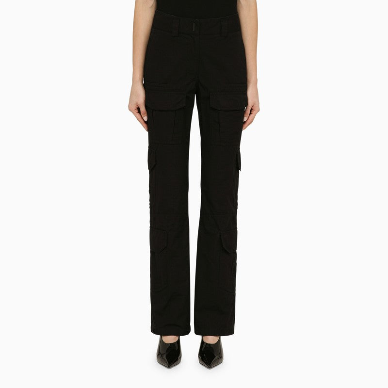 Givenchy Black Cotton Cargo Trousers Women