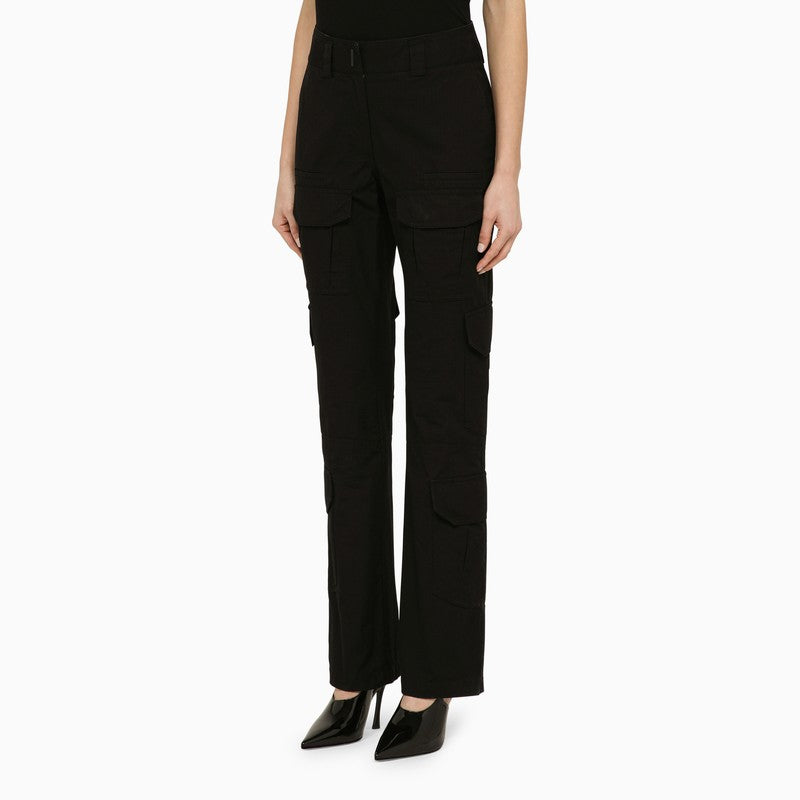 Givenchy Black Cotton Cargo Trousers Women