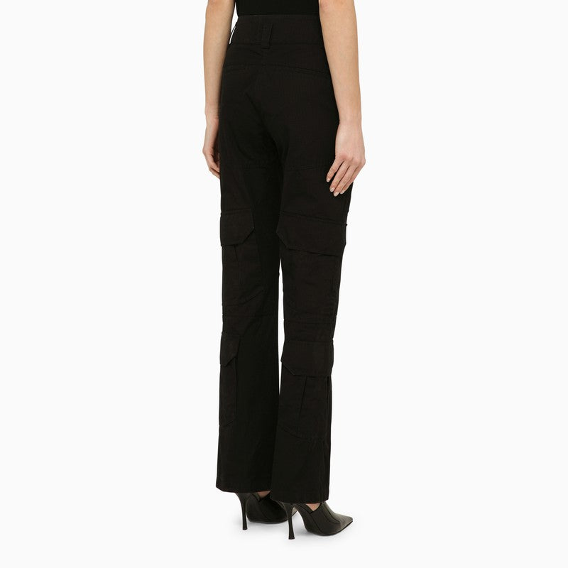 Givenchy Black Cotton Cargo Trousers Women